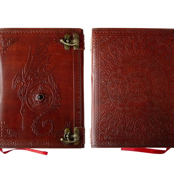 Dragon Grimoire Leather Journal - Picture 3 of 9